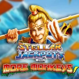 Stellar Jackpots with More Monkeys online game logo by Lightning Box Game on winsplace.nl